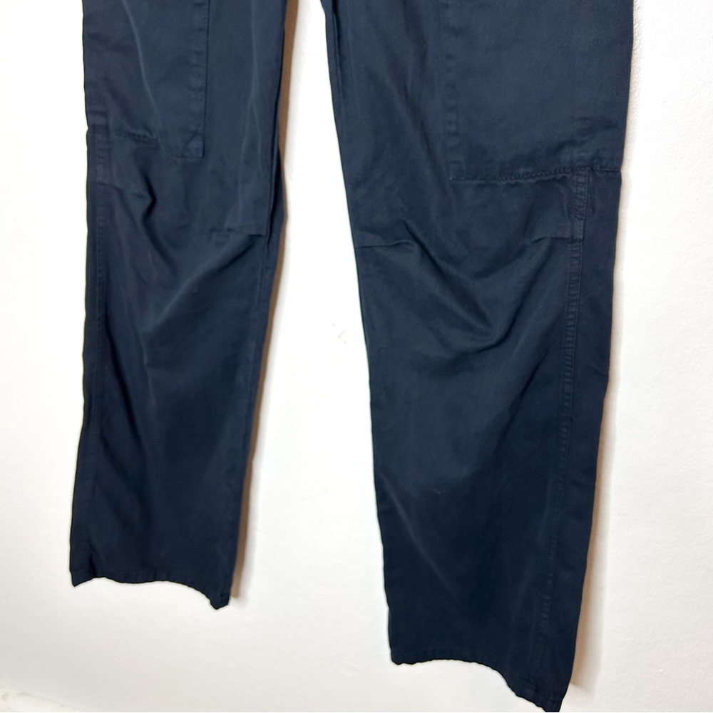 Zara Womens High Rise Wide Leg Utility Carpenter Pants Dark Navy Blue 2‎ - Picture 4 of 7